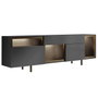 Hanah Home Soporte de TV Antracita y Dorado con Iluminación